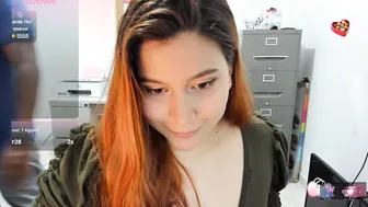 Selenaanddavidhot office on webcam